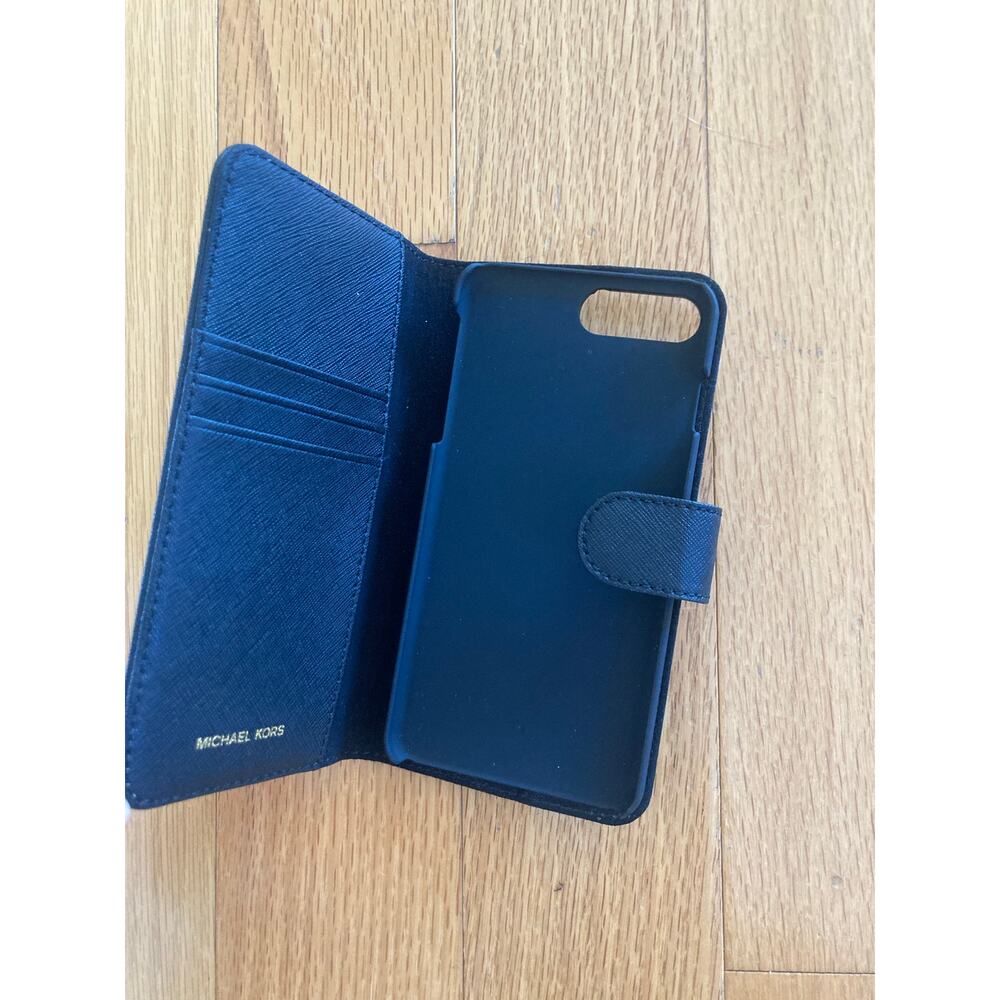 Michael Kors iPhone 7 / 8 Plus Leather Phone Folio Wallet Case - Picture 4 of 5